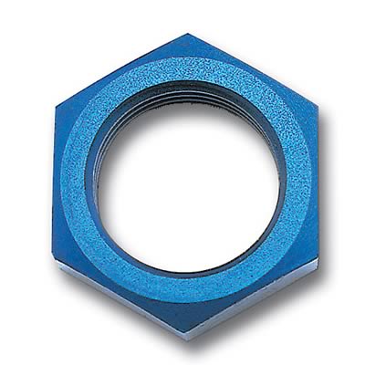 Russell Performance -3 AN Bulkhead Nuts 3/8in -24 Thread Size (Blue)