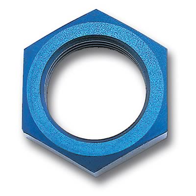 Russell Performance -10 AN Bulkhead Nuts 7/8in -14 Thread Size (Blue)