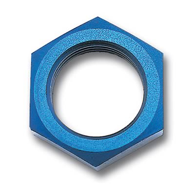 Russell Performance -12 AN Bulkhead Nuts 1 1/16in -12 Thread Size (Blue)