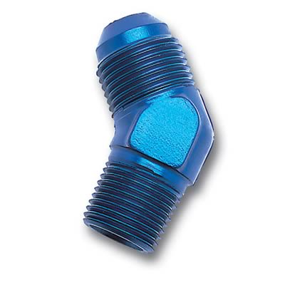 Russell Adapter Fitting 6an Male to 3/8 NPT 45-Degree 662390
