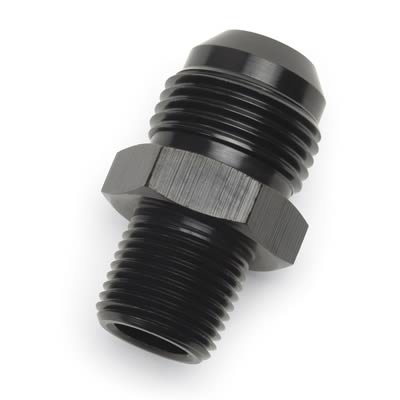 Russell Performance -10 AN to 3/8in NPT Straight Flare to Pipe (Black) thumbnail 2