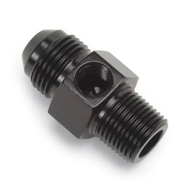 Russell Performance -6 AN Flare to 3/8in Pipe Pressure Adapter (Black)