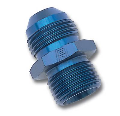 Russell Performance -10 AN Flare to 18mm x 1.5 Metric Thread Adapter (Blue) thumbnail 2