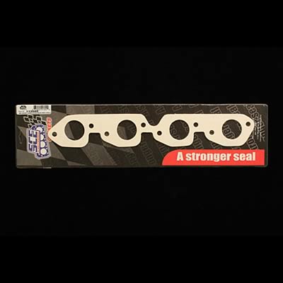 SCE AccuSeal E Exhaust Gaskets 113080 Header and Manifold Gaskets, E, Graphite/Kevlar®, Round Port, Chevrolet, Big Block, Pair