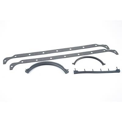 SCE AccuSeal E Oil Pan Gaskets 169090 Gasket, E, Multi-Piece, Nitrile, Butadiene, Mopar, Small Block, Set
