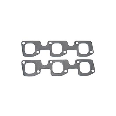 SCE AccuSeal Pro Exhaust Gaskets 272181 Header and Manifold Gaskets, Pro, Graphite/Steel, Square Port, for Buick Stage 2 V6 Engines, Buick, 3.8L, Pair