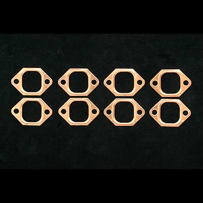 SCE Pro Copper Embossed Exhaust Gaskets 4012 Gaskets, Copper, Embossed, Cadillac, Set of 8