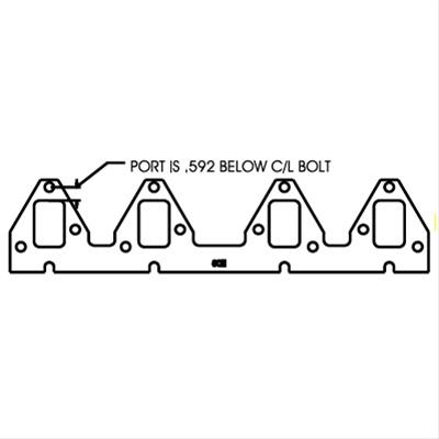 SCE Pro Copper Embossed Exhaust Gaskets 4034 Gaskets, Header, Copper, Stock Port, Ford, Big Block FE, .592, Pair thumbnail 3