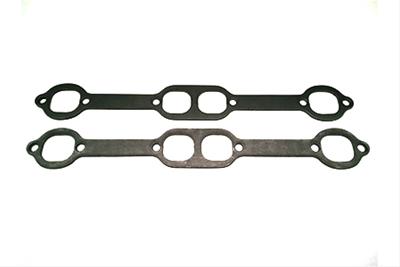 SCE Graph-Form Premium Header Gaskets 411189 and Exhaust Manifold Gaskets, Premium, High-density/Hi-temp Graphite, Square Port, Chevrolet, Small Block, Pair