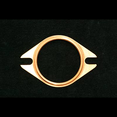 SCE Pro Copper Embossed Exhaust Flange Gaskets 4200 Gaskets, Flange, Copper, 2-Bolt, 2.50 in. I.D., Each thumbnail 2