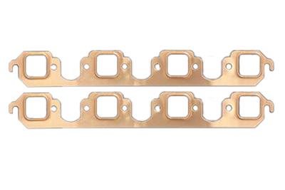SCE Pro Copper Embossed Exhaust Gaskets 4235 Gaskets, Header, Copper, Ford, Big Block 385 Series, 1987-1997 EFI Heads, Pair thumbnail 2