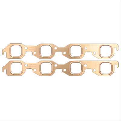 SCE Pro Copper Annealed Exhaust Gaskets E13187 Gasket, Annealed, 0.062 in. Thick, 1.850 in. Square Port, Chevy, Pair