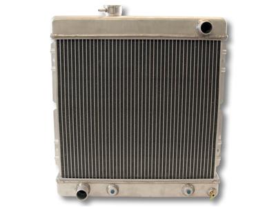 Scott Drake Replacement Radiators 251-2AL Radiator, Replacement, Downflow, Dual-row, Aluminum, Natural, Transmission Cooler, Ford, 170, 200, Each