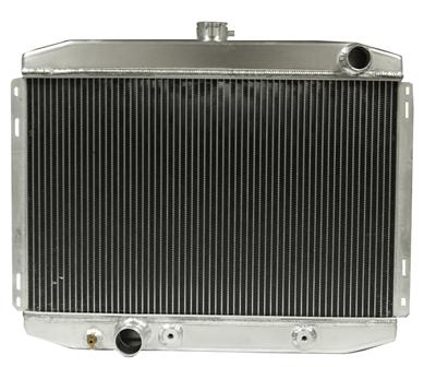 Scott Drake Replacement Radiators 379-2AL Radiator, Replacement, Downflow, 2-row, Aluminum, Natural, Transmission Cooler, Ford, Each