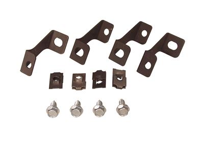 Scott Drake Fan Shroud Brackets C3DZ-8149-2 Brackets, Bolt-on, Steel, Black, Ford, Kit