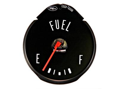 Scott Drake Reproduction Factory Gauges C5DF-9306 Gauge, Fuel Level, Black Face, Orange Pointer, Ford, Each