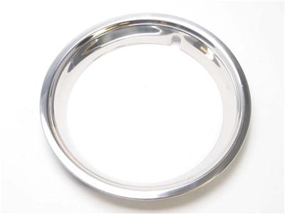 Scott Drake Wheel Trim Rings C6ZZ-1210-AR Rings, Snap-on, Stainless Steel, Polished, 14.00 in. Diameter, Each