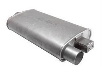 Scott Drake Steel Inch Muffler C6ZZ-5230-E Muffler, Oval, Steel, Aluminized, Offset Inlet, Center Outlet, Ford, 260, 289, Each