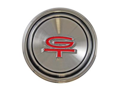 Scott Drake Styled Steel Hub Caps C8OZ-1130-C Hubcap, Flat, Red with GT Logo, Snap-On, Ford, Each