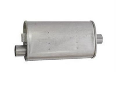 Scott Drake Steel Inch Muffler C8ZZ-5230-A Muffler, Oval, Steel, Aluminized, Offset Inlet, Center Outlet, Ford, 200, Each