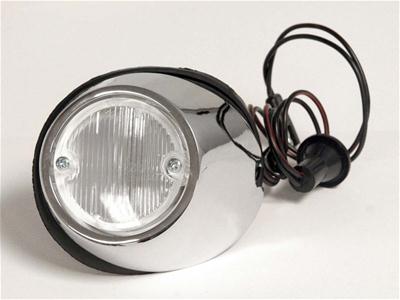 Scott Drake Backup Light Kits C9ZZ-15511-B Lights, Stock Style, Clear Lens, Chrome Housing, Left, Ford, Each