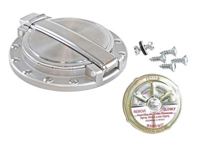 Scott Drake Fuel Tank Caps D1ZZ-9030-C Cap, Steel, Gold Iridited, Ford, Kit