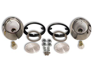 Scott Drake Backup Light Kits KIT-ELC-7 Lights, Stock Style, Clear Lens, Chrome Housing, Ford, Kit