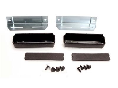Scott Drake Deluxe Door Panel Cup Kits KIT-INT5-BK Cups, Die-cast Zinc, Black, Ford, Kit