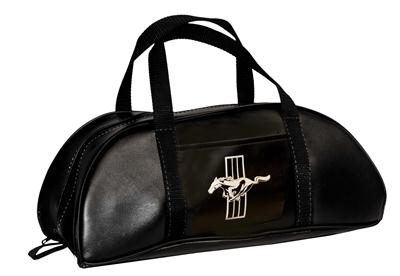 Scott Drake Tote Bags TB-FM-BK-E Bag, Duffel, Vinyl, Black, White Mustang Horse Logo, Each