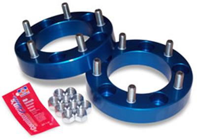 Spidertrax Off-Road 1.25 inch Wheel Spacers WHS003 Spacers, Billet Aluminum, Blue Anodized, in. Thick, 5 x 5.50 in. Bolt Pattern, Jeep, Ford, International, Pair