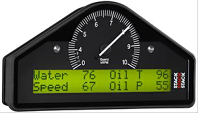 Stack Gauges Gauge Kits and Instrument Clusters ST8100-P-EC RACE DISPLAY, PRE-CONFIGURED, BLACK, 0-6-13K RPM (BAR, DEG. C, KM/H) thumbnail 2