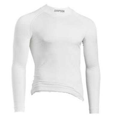 Simpson Racing Base Layer T-Shirts 20193XSSW T-Shirts, PROFIT BASE LAYER TOP XS/S WHITE thumbnail 2