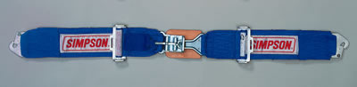 Simpson Latch & Link Lap Belts 2-Point Harness 29020BL Harness, Belt, Latch, Clip-In, Floor Mount, Blue, Each