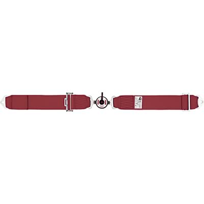Simpson Camlock Lap Belts 2-Point Harness 32024R Harness, Belt, Camlock, Bolt-In, Floor Mount, Red, Each