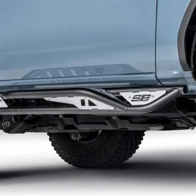 Smittybilt Apollo Slider Steps for 2021-2023 BRONCO - SB78733 Nerf Bars and Truck Steps, Apollo, Rock Steps, 1 in. Steel Tube, Black Powdercoat, Textured Finish, Direct Fit, Ford, Pair thumbnail 2