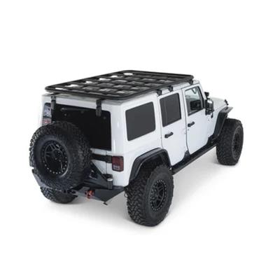 Smittybilt Defender Roof Rack Mounts for 2007-2018 WRANGLER, 2018 WRANGLER JK - SBJ01 Adapters, Defender, Only, Aluminum, Black, Textured Finish, Platform Racks, Jeep, Kit thumbnail 4