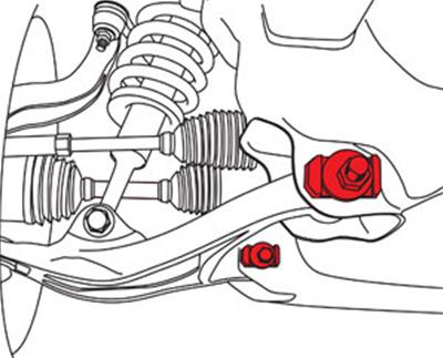スライドキャンバーアダプター SPC Performance 86252 SPC Performance Heavy-Duty Cam Bolts