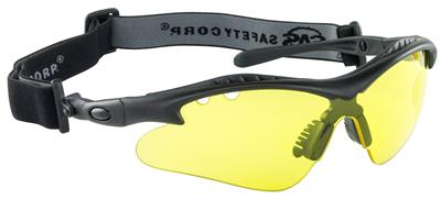 SAS Safety 5512-01 Vulcan Safety Glasses with Clear Lens Black