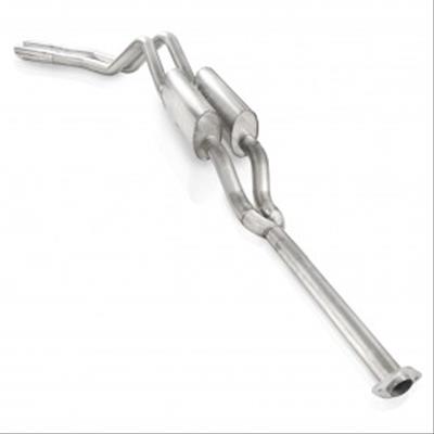 Stainless Works 2011-14 F-150 5.0L 3in Exhaust Y-Pipe S-Tube Mufflers Behind Passenger Rear Tire Ext thumbnail 2