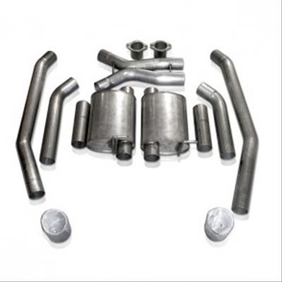Stainless Works 2004 GTO 3in Catback Chambered Mufflers X-Pipe Slash Cut Tips thumbnail 2