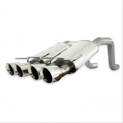 Stainless Works 2006-13 Corvette C6ZO6/ZR1 3in Axleback Chambered Mufflers Quad 4in Rolled Edge Tips thumbnail 2