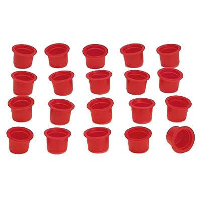 red plastic plugs