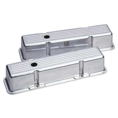 Summit Racing Die Cast Aluminum Valve Covers G3303 Chevy SBC 283 305 