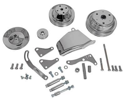 sbc chrome pulley kit