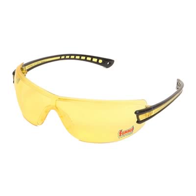 yellow wrap around glasses