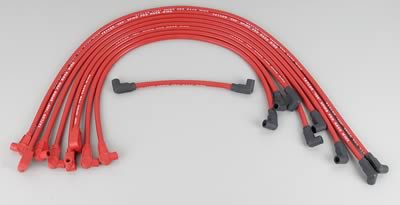 Taylor Spark Plug Wire Set 79203; 409 Pro Race 10.4mm Red Straight for Chevy V8