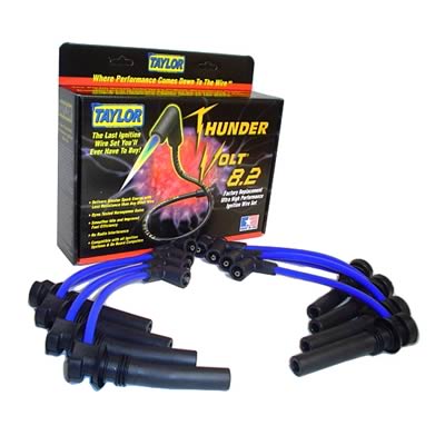 Taylor Spark Plug Wire Set 64676; High Energy 8mm Blue for Dodge//Jeep V8