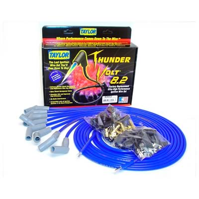 Taylor ThunderVolt 8.2mm Spark Plug Wire Sets 83653 Wires, ThunderVolt, Spiro-Wound, 8.2mm, Blue, 135 Degree Boots, Universal, L8/V8, Set thumbnail 2