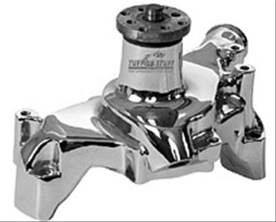 Tuff Stuff Performance Platinum Series Water Pumps 1511NA Pump, Mechanical, High-Volume, Aluminum, Chrome, Chevy, Small Block, Long Pump, Each