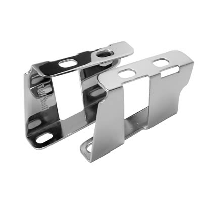 Tuff Stuff Performance Power Booster Mounting Brackets 4651A Brake Bracket, Angled, Steel, Chrome Plated, Each